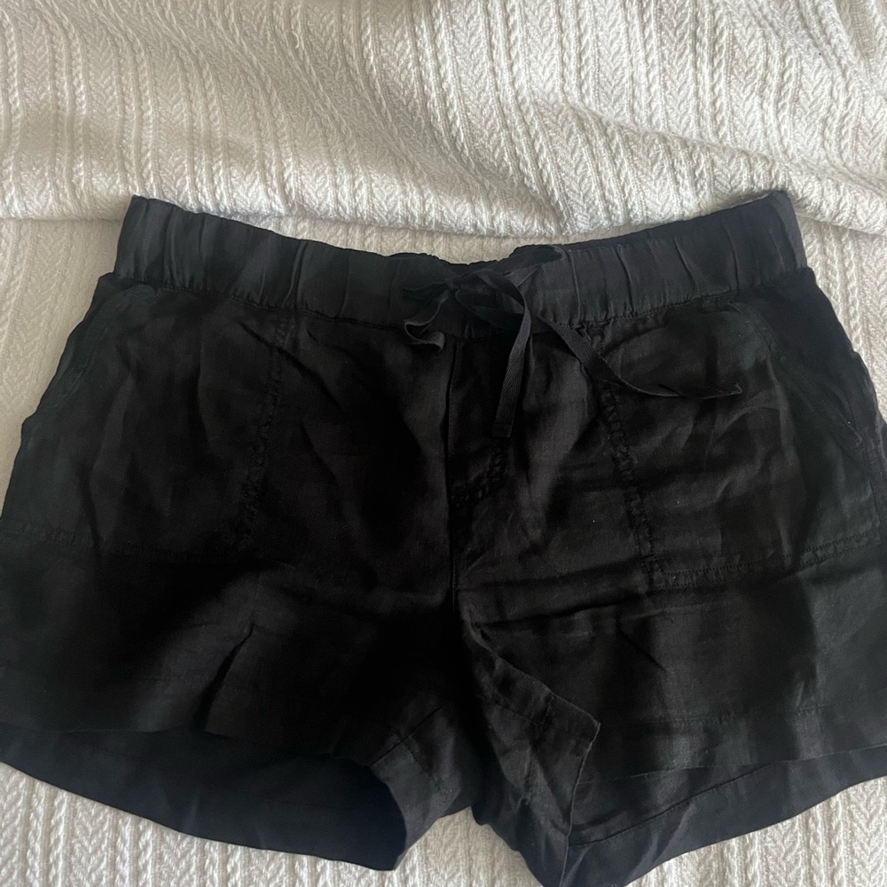 Black Caslon Linen pull up Women's Shorts Sz -L